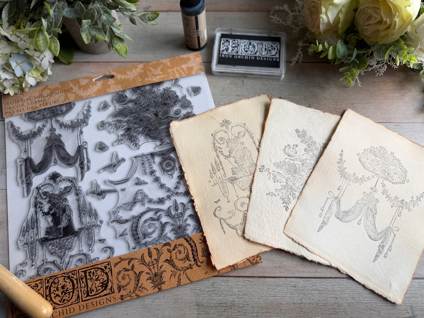 Palais des Fleurs Stamp (IOD) Iron Orchid Designs- 12x12