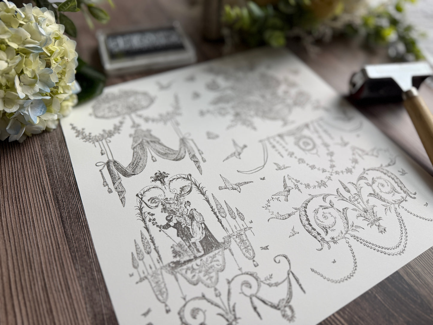 Palais des Fleurs Stamp (IOD) Iron Orchid Designs- 12x12