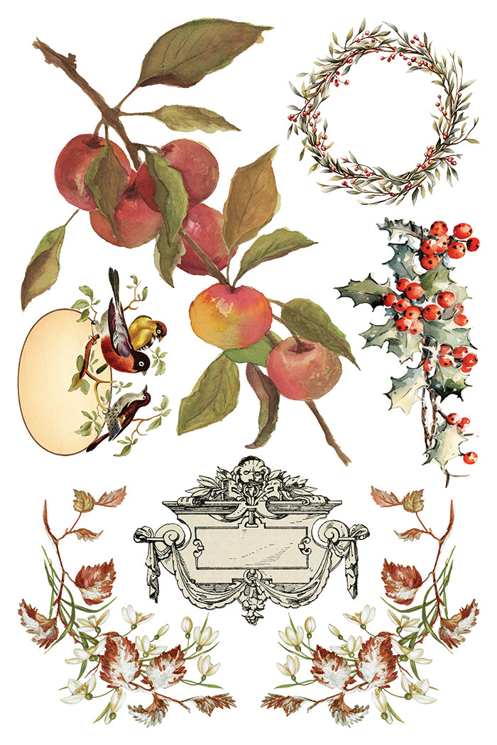 IOD Santa's Hollow Transfer, Iron Orchid Designs, Christmas furniture transfer, vintage Christmas décor, furniture makeover, and holiday DIY projects 1