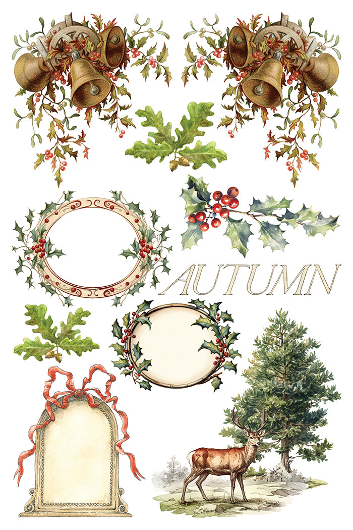IOD Santa's Hollow Transfer, Iron Orchid Designs, Christmas furniture transfer, vintage Christmas décor, furniture makeover, and holiday DIY projects 4