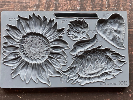 Sunflowers Mould (IOD) Iron Orchid Designs- 6x10