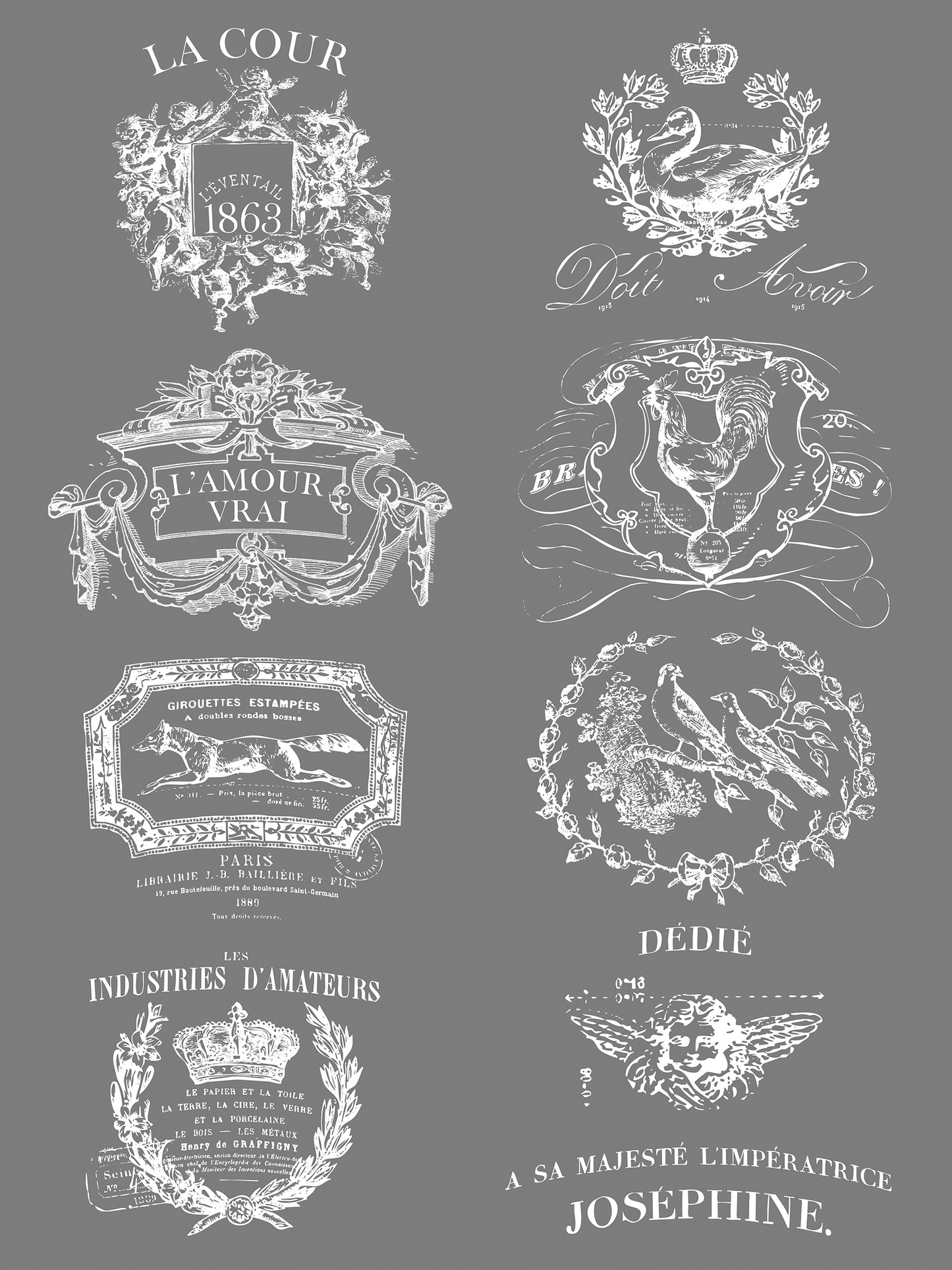 Traditional Pots Transfer (IOD) Iron Orchid Designs- 12x16 Pad