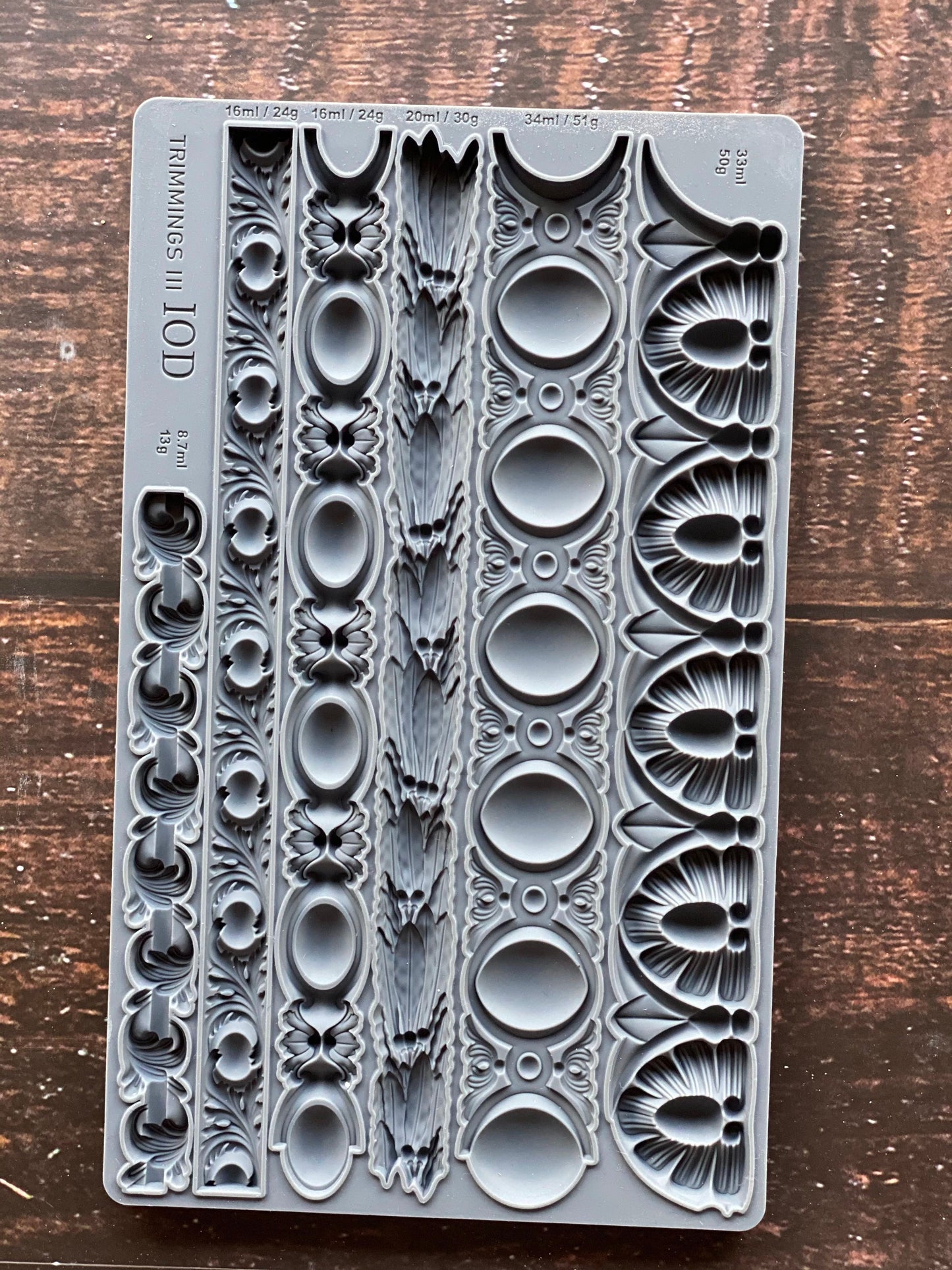 Trimmings 3 Mould (IOD) Iron Orchid Designs- 6x10
