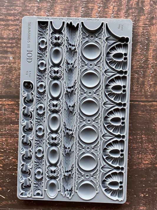 Trimmings 3 Mould (IOD) Iron Orchid Designs- 6x10