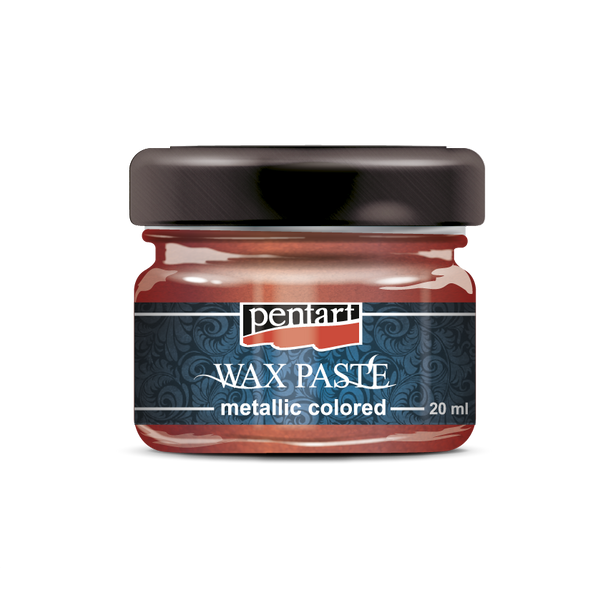 Pentart Wax Paste Metallic Colored Red 20ml jar
