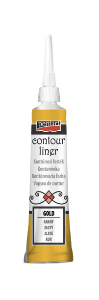 Pentart Contour Liner Gold precision tip tube