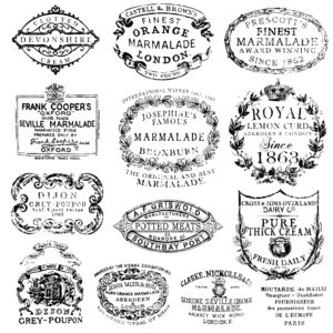 Crockery Stamp (IOD) Iron Orchid Designs- 12x12
